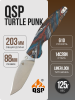 Нож QSP Turtle Punk, Stonewashed 14C28N, G10 Colorful, QS158-A1 Нож QSP Turtle Punk, Stonewashed 14C28N, G10 Colorful, QS158-A1